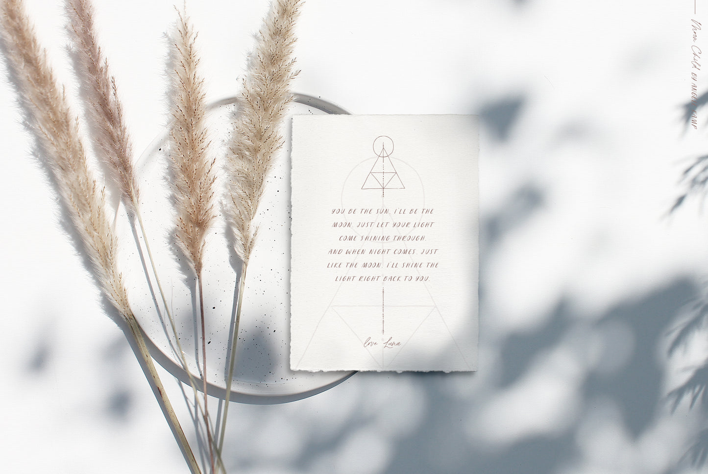 Moon Child font and illustrations by Angele Kamp