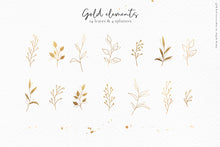Load image into Gallery viewer, Gold Leaf watercolors