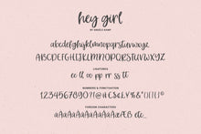 Load image into Gallery viewer, Hey Girl font