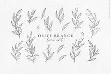 Load image into Gallery viewer, Olive branch watercolors
