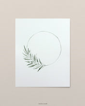 Load image into Gallery viewer, Palm wreath Original watercolor
