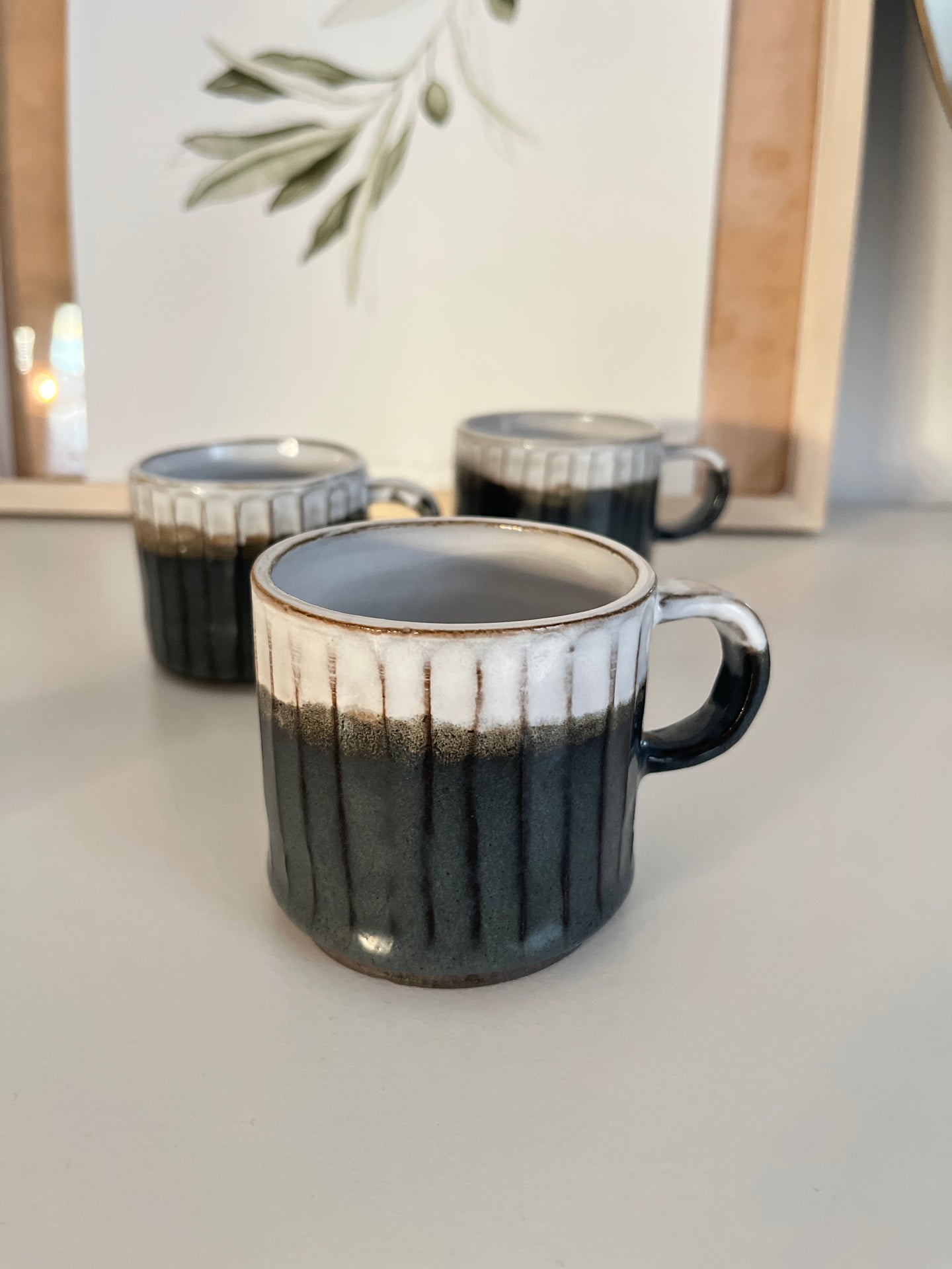 3 Mugs Midnight blue