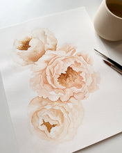 Load image into Gallery viewer, Peonies Original watercolor
