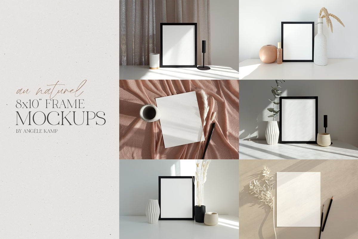 AuNaturel 8x10" frame mockups
