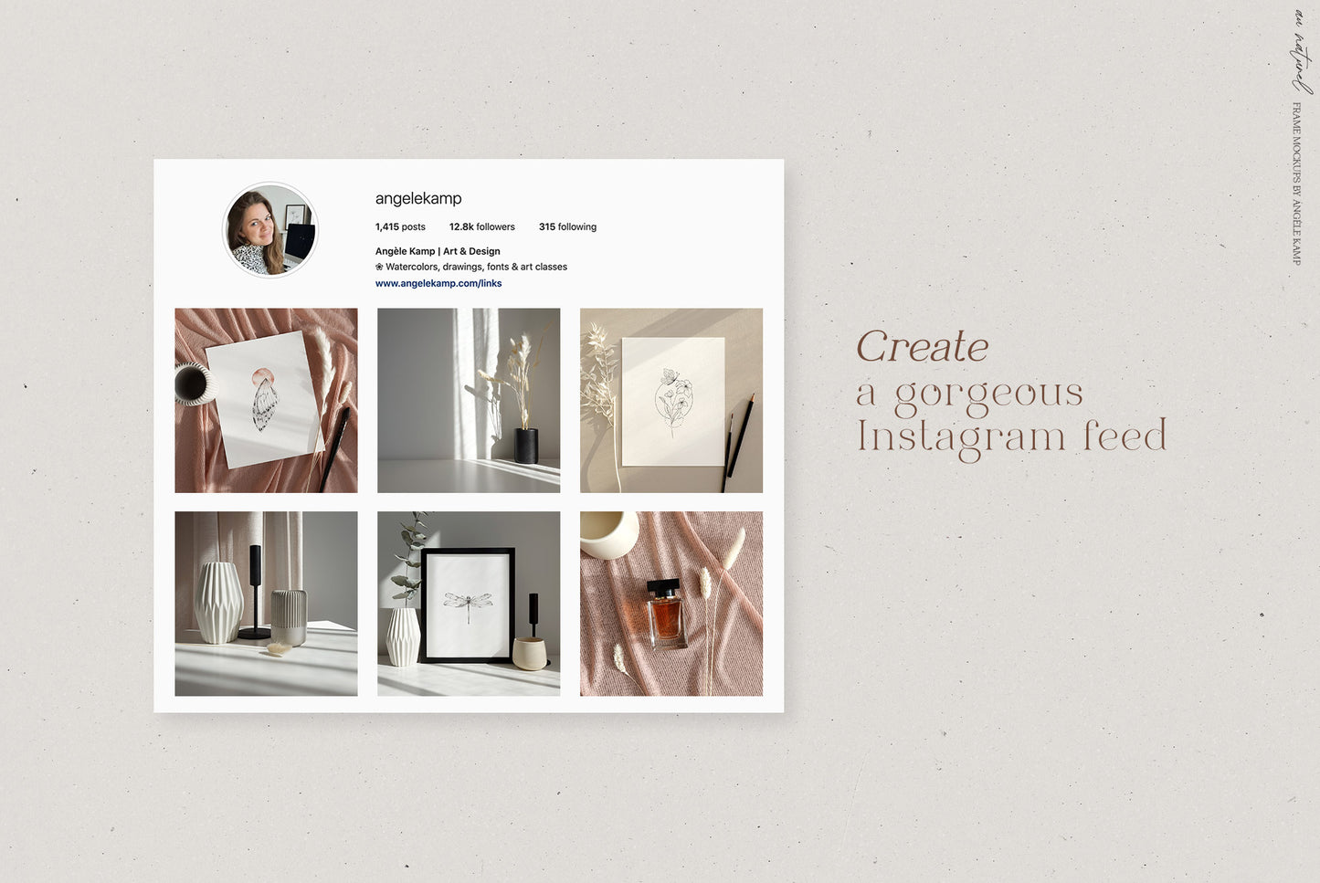 AuNaturel 8x10" frame mockups
