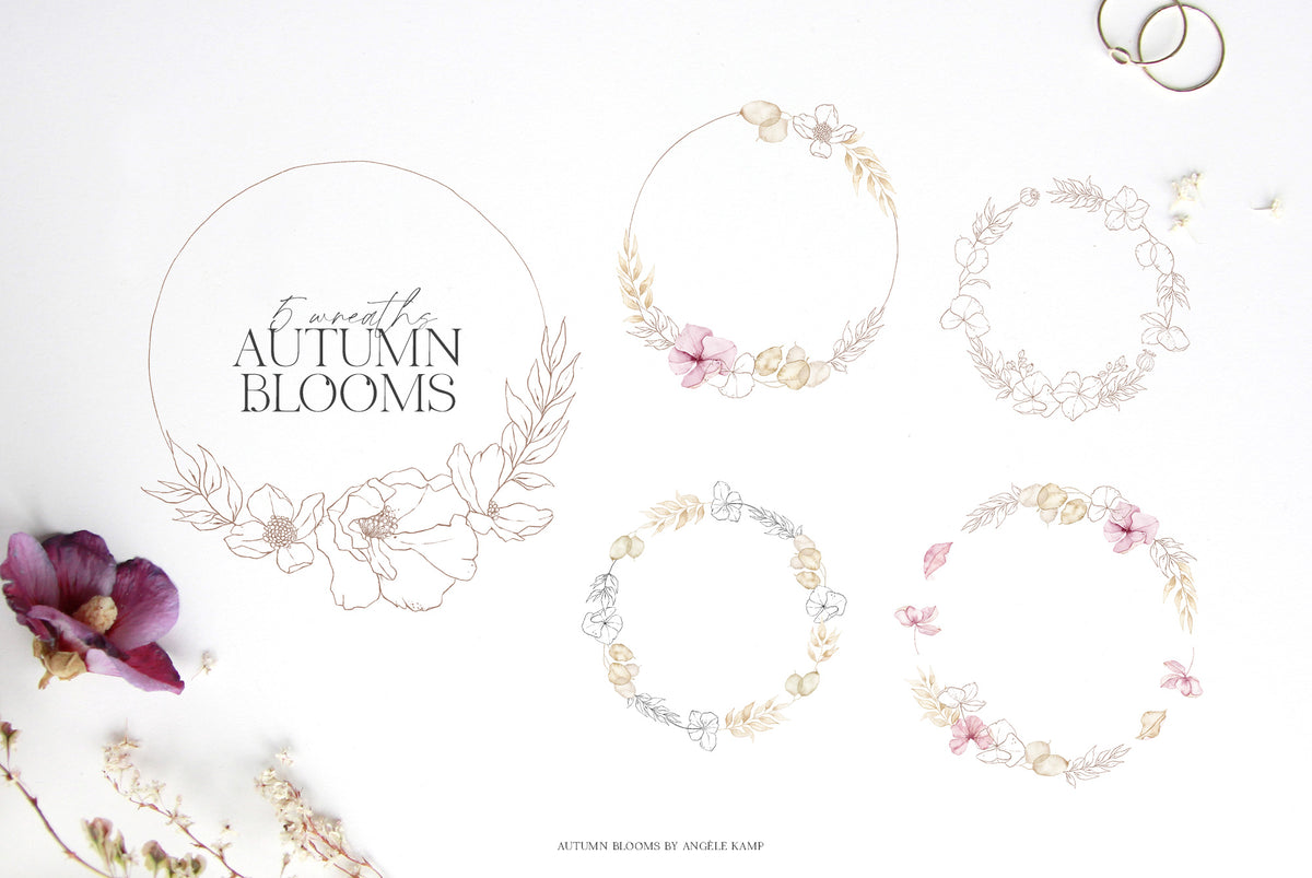 Autumn Blooms dried floral art Angele Kamp