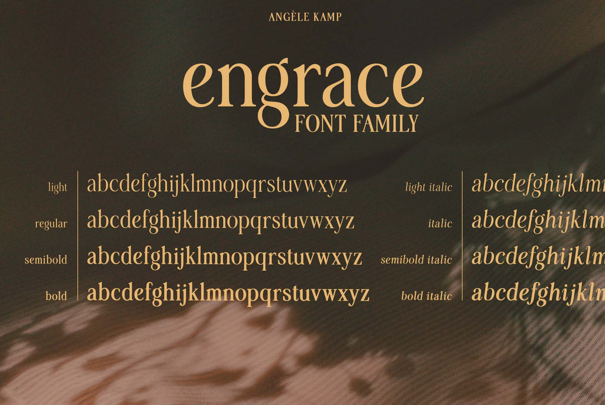 Engrace serif font family