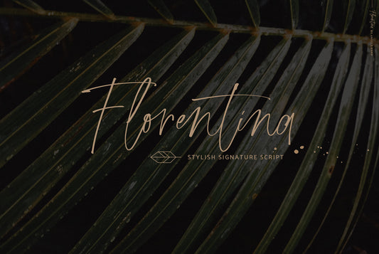 Florentina stylish signature script font by Angele Kamp