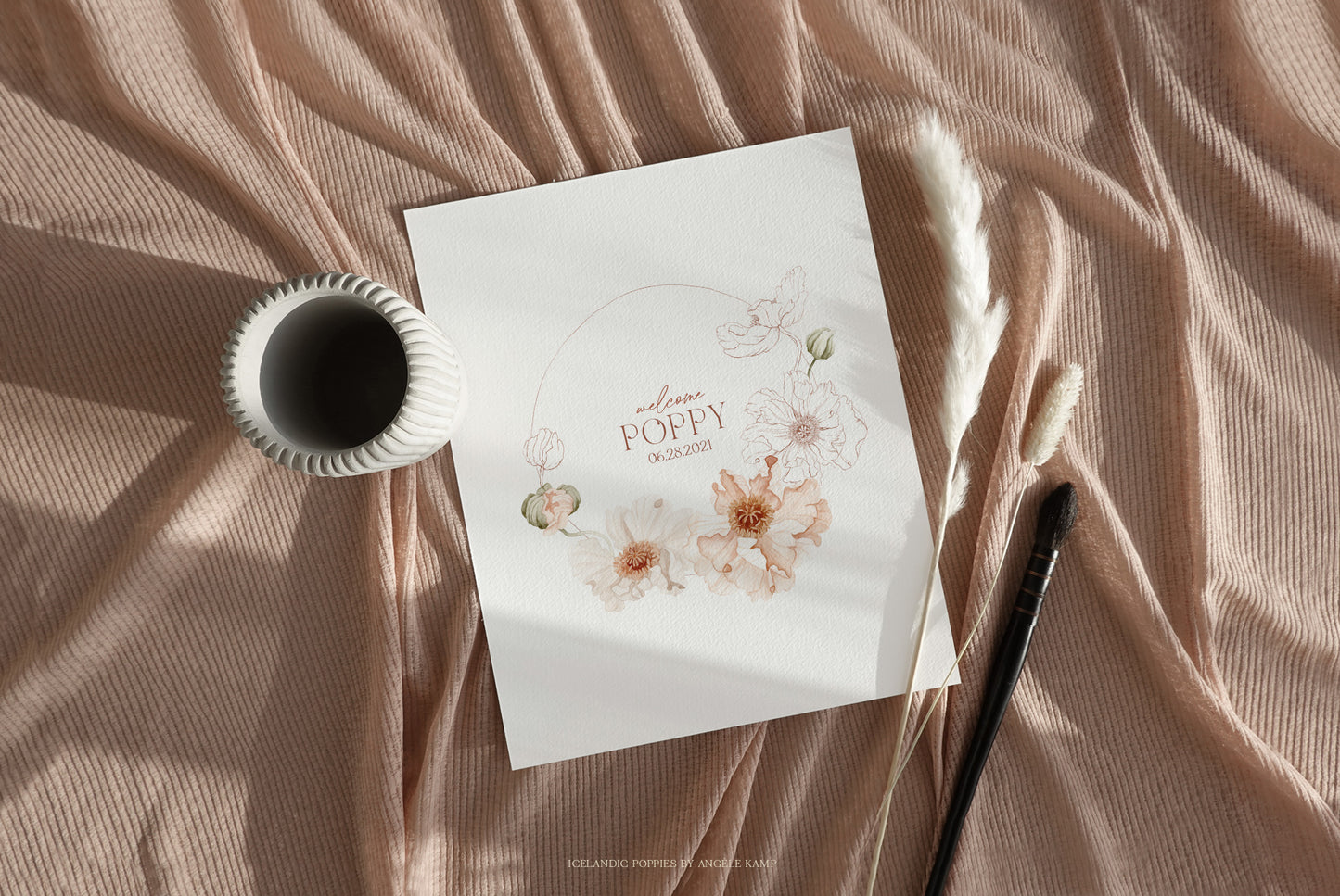 Icelandic Poppies watercolor art