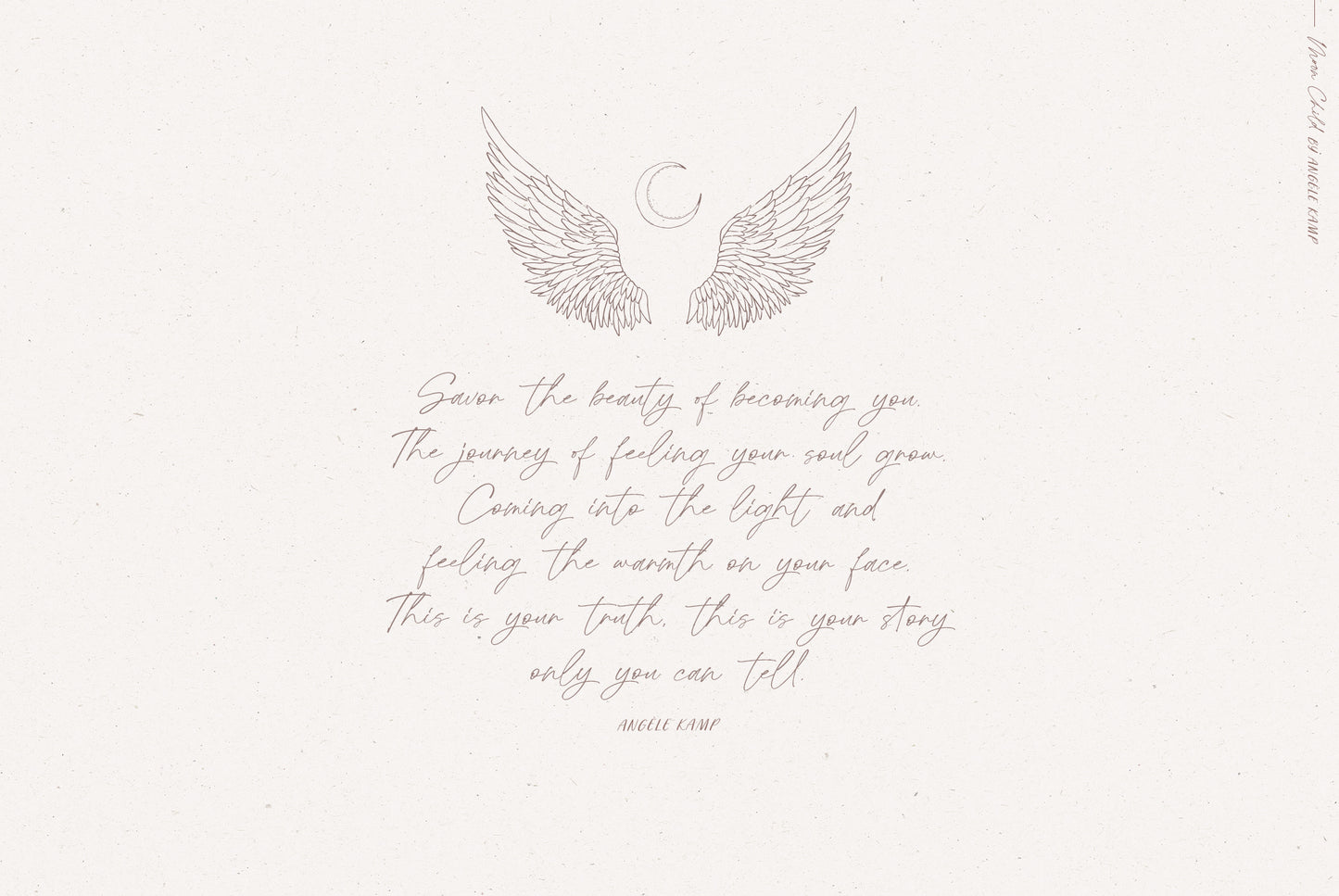 Moon Child font and illustrations by Angele Kamp