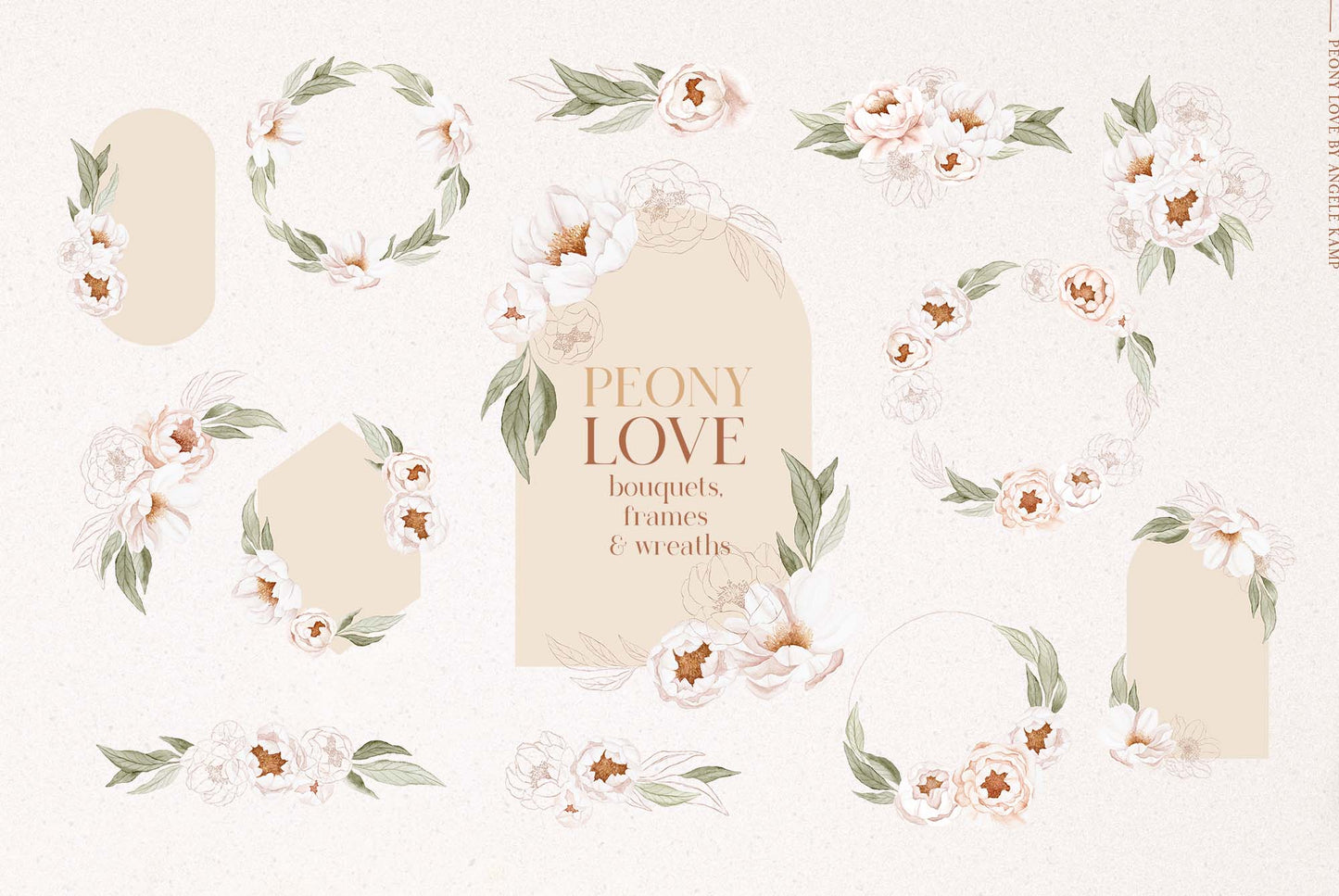 Peony Love watercolors