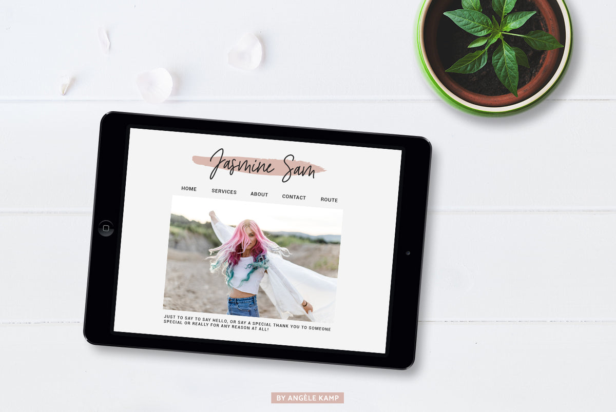 River Jade signature font by Angele Kamp