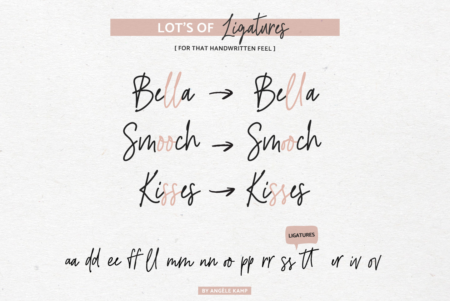 River Jade signature font by Angele Kamp
