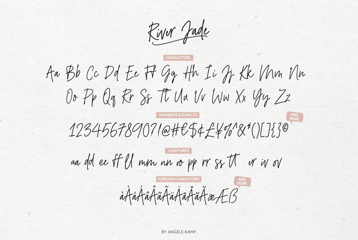 Oh Livey brush font by Angele Kamp