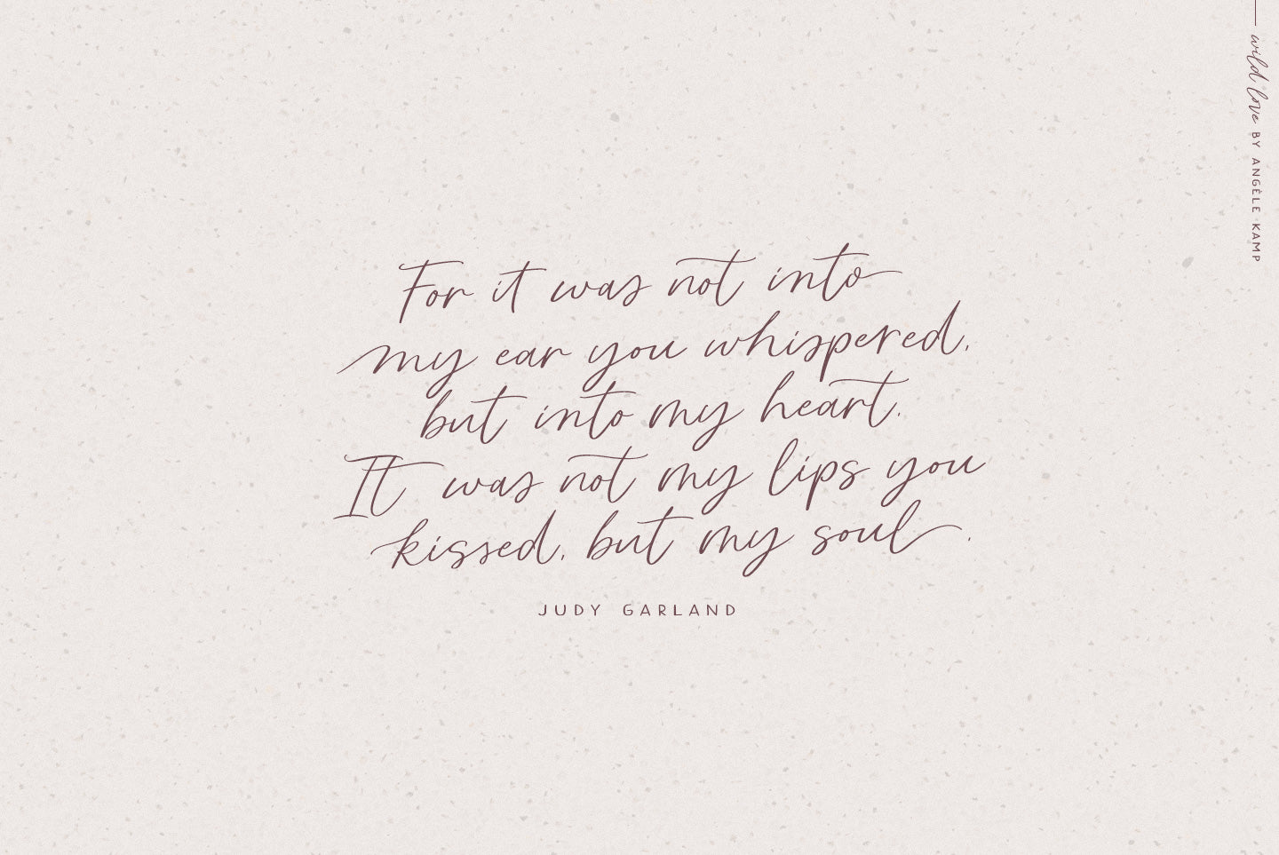 Wild Love font & logo collection Angele Kamp