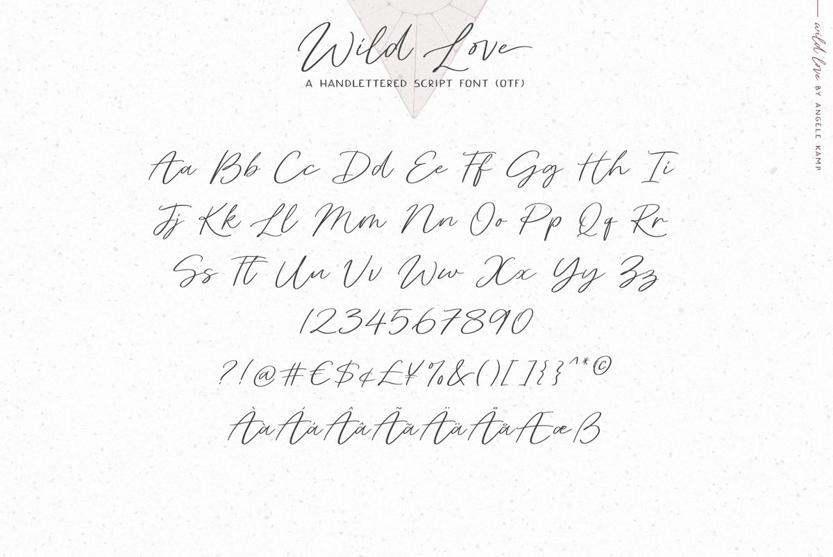 Wild Love font & logo collection Angele Kamp