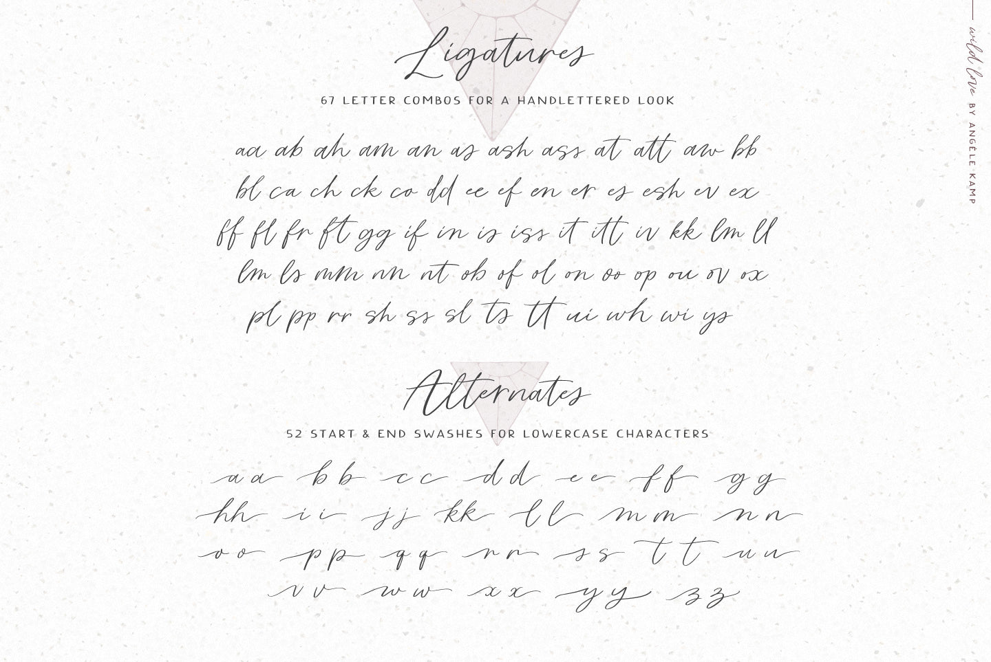 Wild Love font & logo collection Angele Kamp