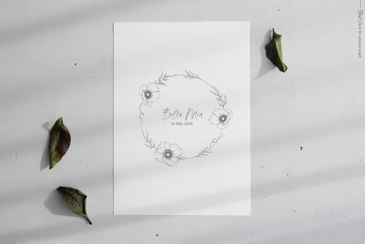 Floral Vines botanical watercolor art illustrations Angele Kamp
