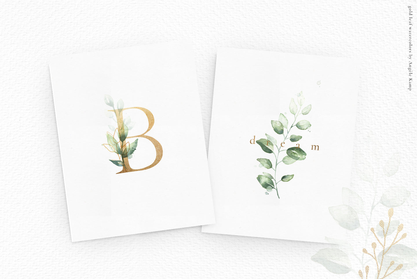 Gold Leaf watercolors