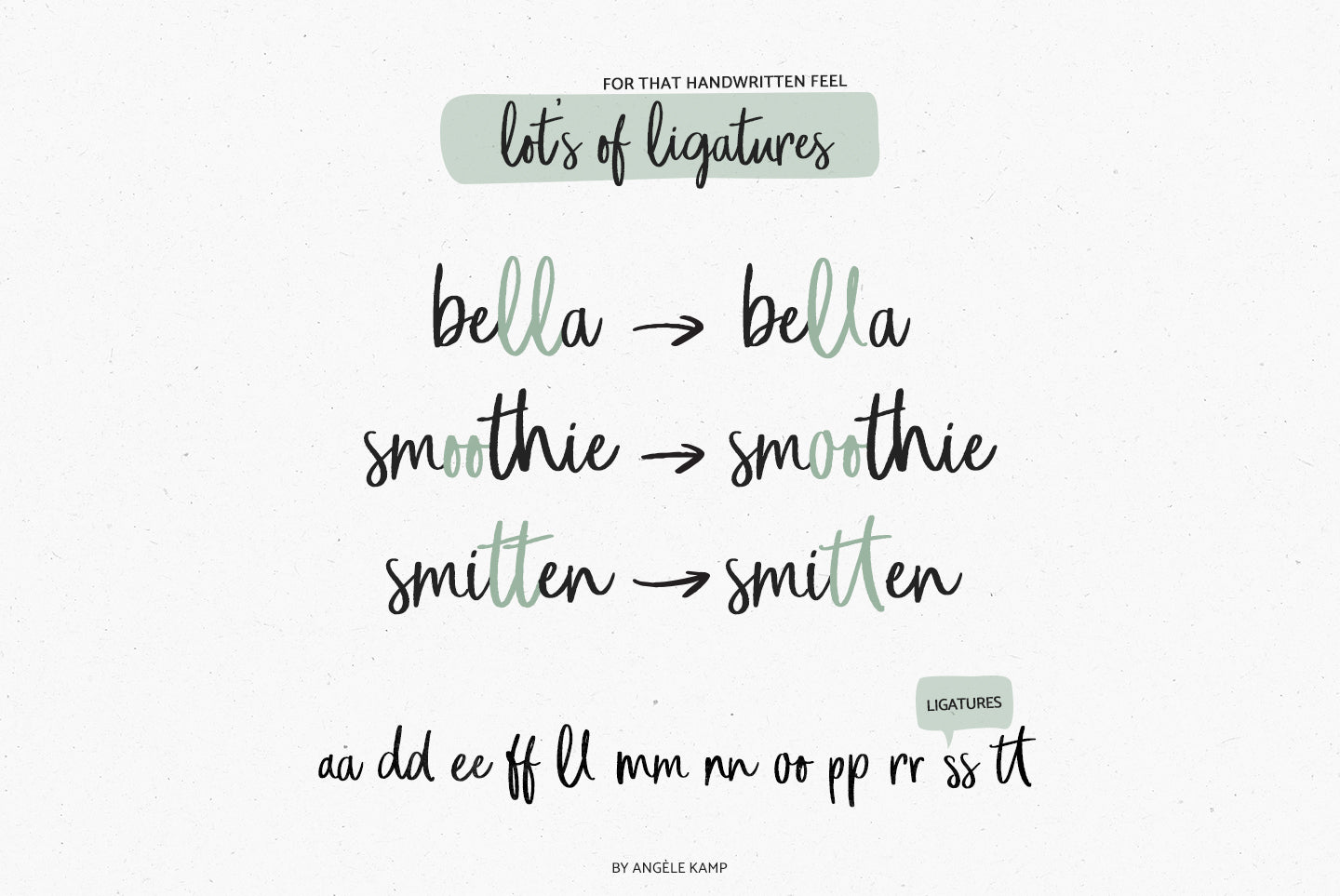 Oh Livey brush font by Angele Kamp