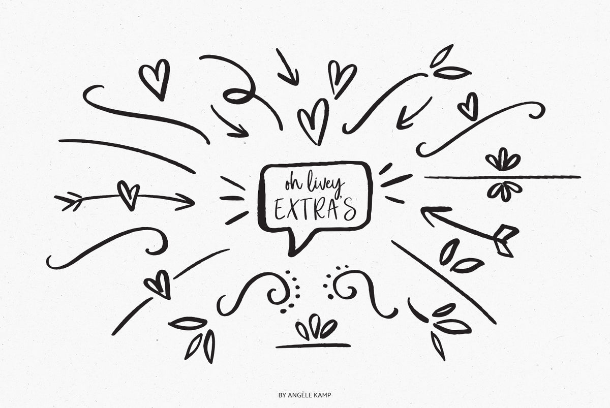 Oh Livey brush font by Angele Kamp